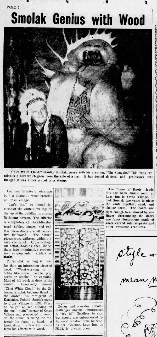 Legs Inn - July 9 1962 Article (newer photo)